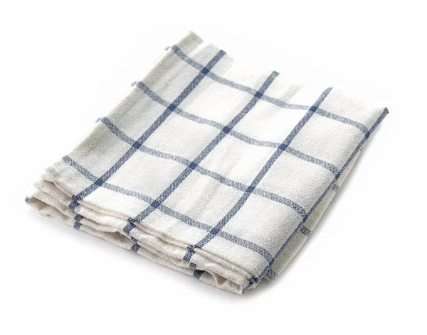 Nowy Składany Ręcznik Kuchenny Izolowany Białym Tle — Zdjęcie stockowe
