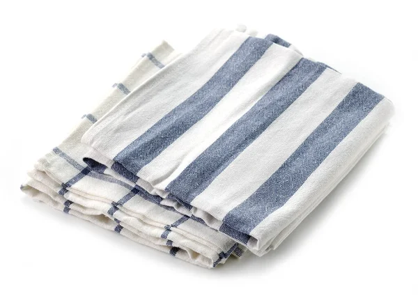 Nowe Składane Ręczniki Kuchenne Izolowane Białym Tle — Zdjęcie stockowe