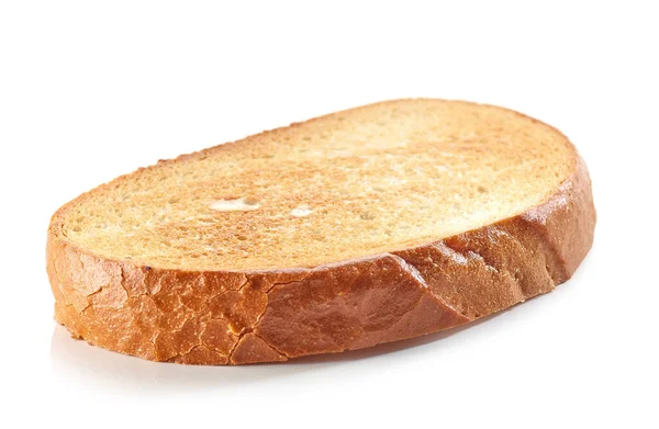 Krajíc Pečeného Chleba Izolované Bílém Pozadí — Stock fotografie