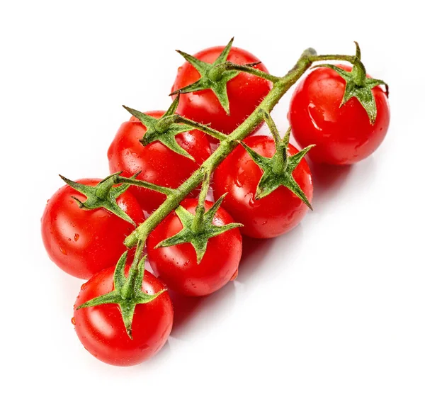 Frische Nasse Tomaten Isoliert Auf Weißem Hintergrund — Stockfoto