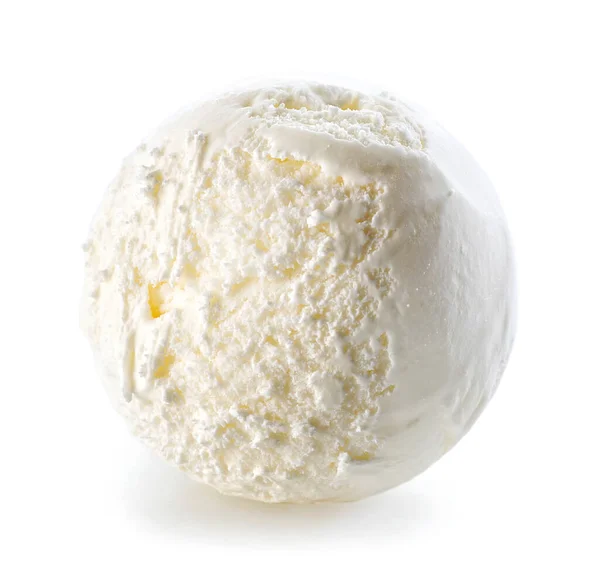 Scoop Vanilla Ice Cream Isolated White Background — Stock Photo, Image