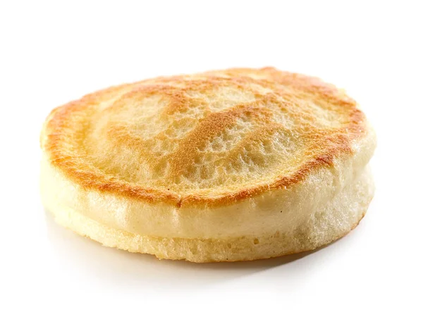 Frisch Gebackener Pfannkuchen Isoliert Auf Weißem Hintergrund — Stockfoto