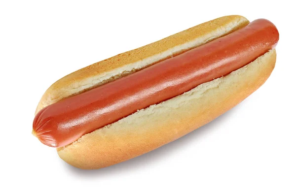 Hot Dog Isolé Sur Fond Blanc — Photo