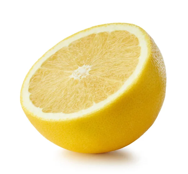 Half Yellow Grapefruit Isolated White Background — Stock Photo, Image