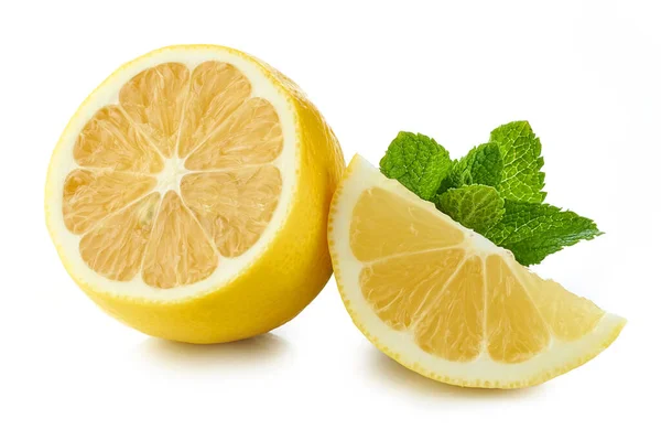 Lemon Mint Isolated White Background — Stock Photo, Image