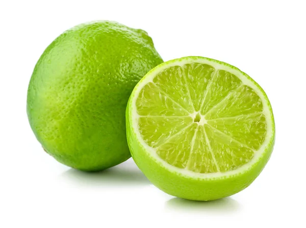 Fresh Ripe Lime Isolated White Background — Stock Photo, Image