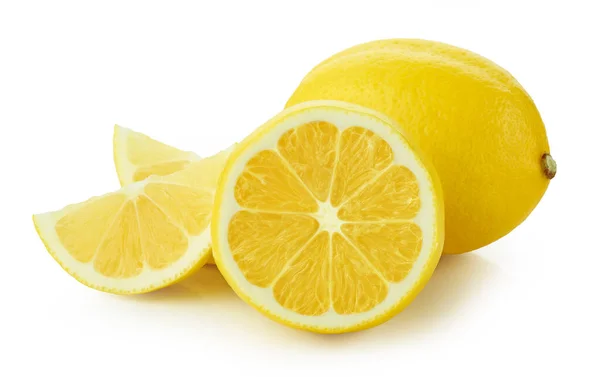 Fresh Ripe Lemon Isolated White Background — Stock Photo, Image