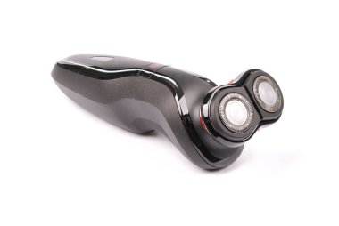 İzole yumuşak gölge beyaz zemin üzerine siyah tıraş tıraş makinesi