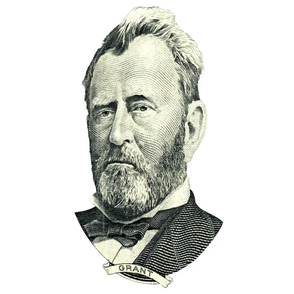 Porträtt Usa Statsman Uppfinnare Och Diplomat Ulysses Grant Som Han — Stockfoto