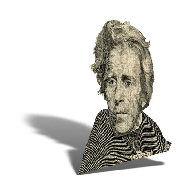 Retrato Presidente Dos Eua Andrew Jackson Como Ele Olha Para — Fotografia de Stock