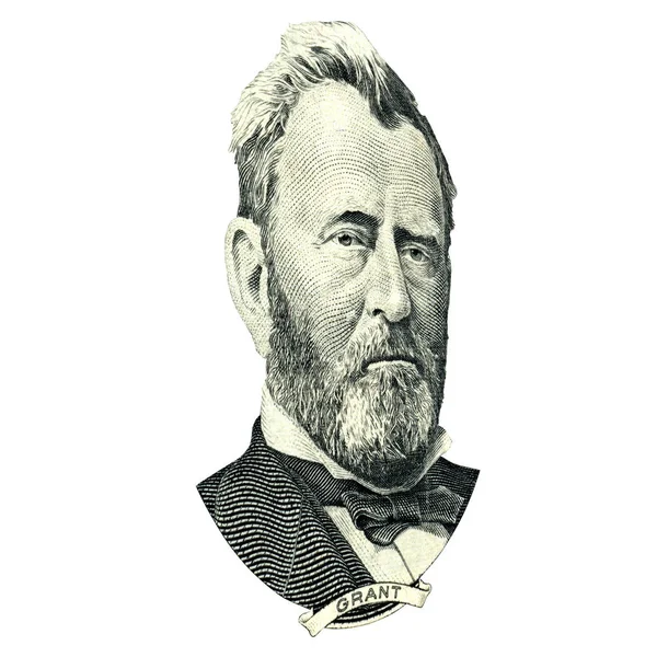 Retrato Estadista Inventor Diplomata Norte Americano Ulysses Grant Enquanto Olha — Fotografia de Stock