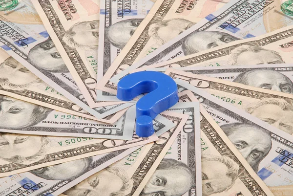 Question Mark Mandala Kaleidoscope Money Abstract Money Background Raster Pattern — Stock Photo, Image