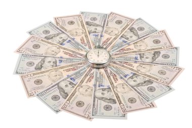 Kronometre mandala kaleydoskop para üzerinde. Soyut para arka plan tarama deseni tekrar mandala daire.