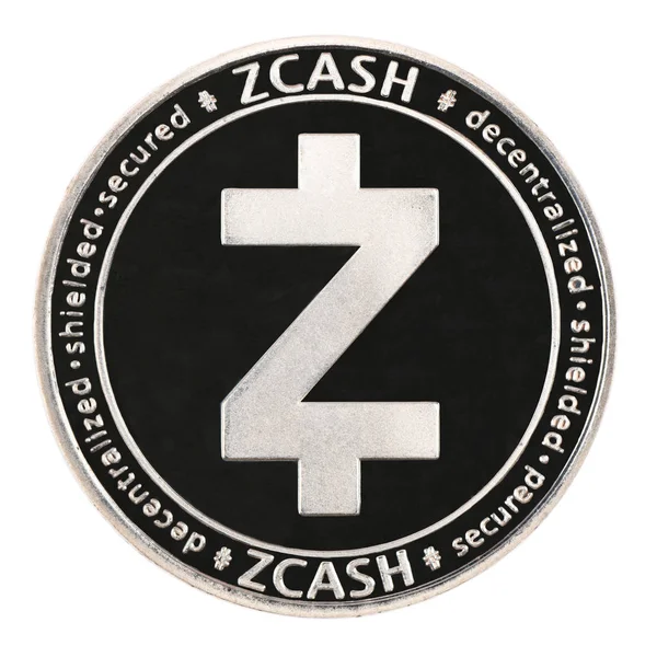 Zcash argent isolé sur fond blanc. (chemin de coupure ) — Photo