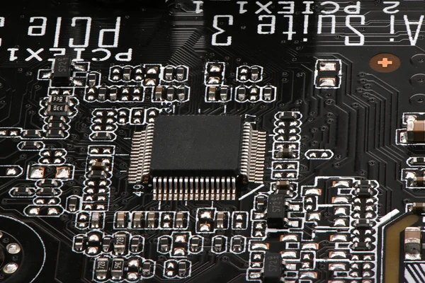 Primer plano de la placa base — Foto de Stock