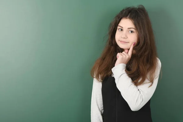 Sonriente colegiala — Foto de Stock