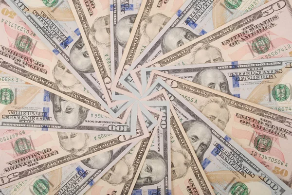 Caleidoscópio Mandala de dinheiro . — Fotografia de Stock