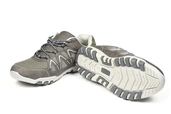 Gray modern sneakers — Stock Photo, Image
