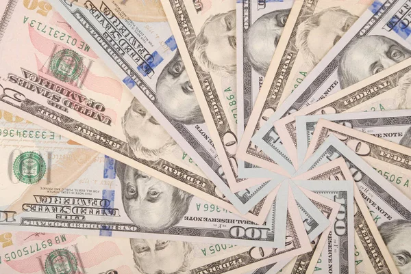 Mandala-Kaleidoskop aus Geld. — Stockfoto