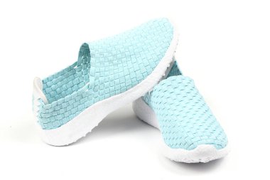 Turkuaz kauçuk spor ayakkabı