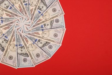 Mandala kaleydoskop para üzerinden. Soyut para arka plan tarama deseni tekrar mandala daire.