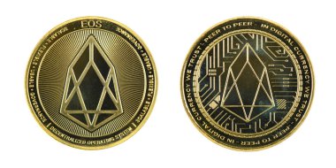 Altın Eos beyaz arka plan üzerinde izole