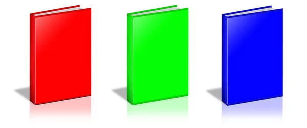 Blanco Verticale Boekensjabloon Wit Oppervlak Rgb Weergave Perspectief — Stockfoto