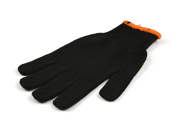 Nieuwe Werkhandschoenen Zwarte Kleur Geïsoleerd Witte Achtergrond Hoge Resolutie Foto — Stockfoto