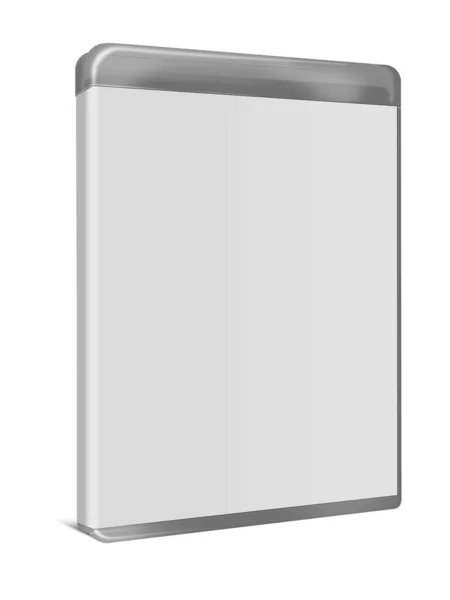 Custodia Blu Ray Bianca Illustrazione Rendering Isolato Sfondo Bianco — Foto Stock