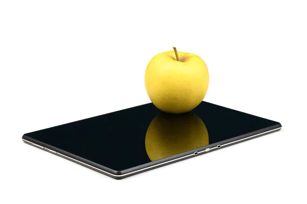 Dispositivo Mobile Tablet Isolato Sfondo Bianco Foto Alta Risoluzione Profondità — Foto Stock