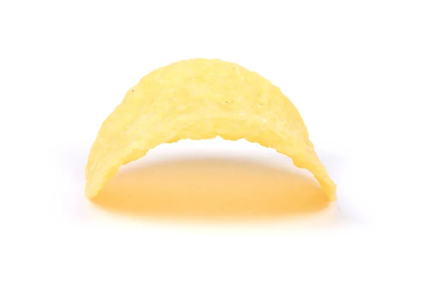 Вкусные Картофельные Чипсы Изолированные Белом Фоне Фото Высокого Разрешения Полная — стоковое фото