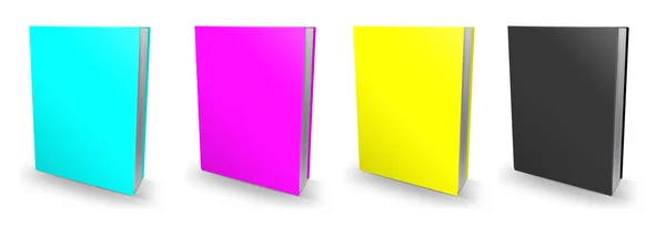 Blank Book Momoup Cmyk 바탕에 그림자가 렌더링 — 스톡 사진