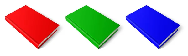 Blanco Boek Model Rgb Met Schaduw Geïsoleerd Wit Illustratie Rendering — Stockfoto