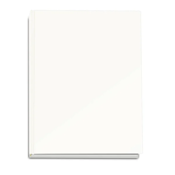 Libro Blanco Blanco Maqueta Con Sombra Aislada Sobre Blanco Ilustración —  Fotos de Stock