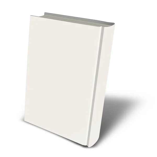 Modello Libro Bianco Vuoto Con Ombra Isolata Bianco Illustrazione Rendering — Foto Stock