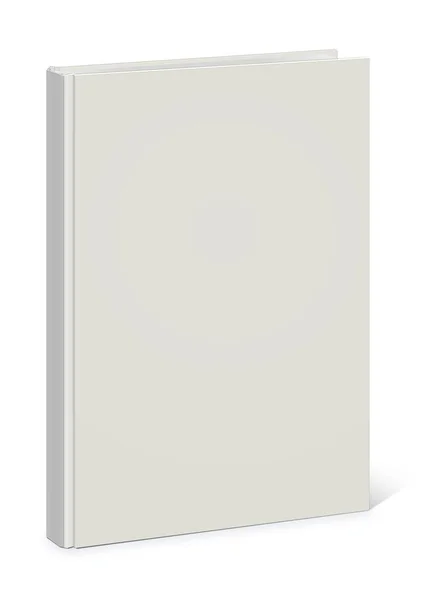 Blank White Book Mockup Shadow Isolated White Illustration Rendering — Stock Photo, Image