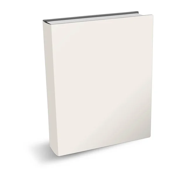 Leere Weiße Buch Attrappe Mit Schatten Isoliert Auf Weiß Illustration — Stockfoto
