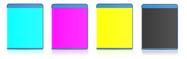 Blank Blu Ray Case Cmyk Illustration Rendering Isolated White Background — Stock Photo, Image