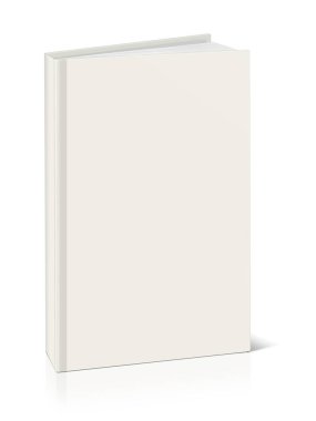 Beyaz üzerinde gölgesi olan boş beyaz kitap modeli. Görüntü 3B oluşturma.