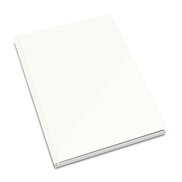 Beyaz üzerinde gölgesi olan boş beyaz kitap modeli. Görüntü 3B oluşturma.