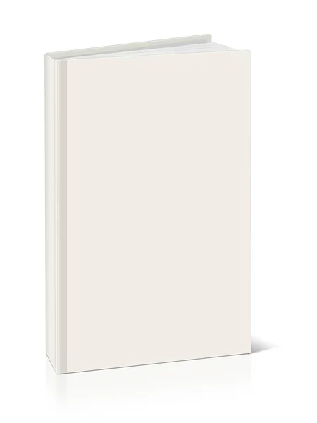 Modello Libro Bianco Vuoto Con Ombra Isolata Bianco Illustrazione Rendering — Foto Stock