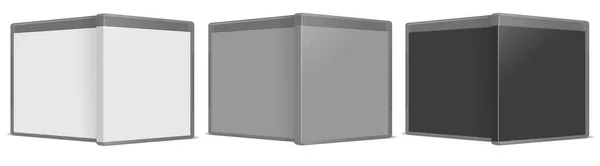 Blank Blu Ray Case White Grey Black Illustration Rendering Isolated — Stock Photo, Image