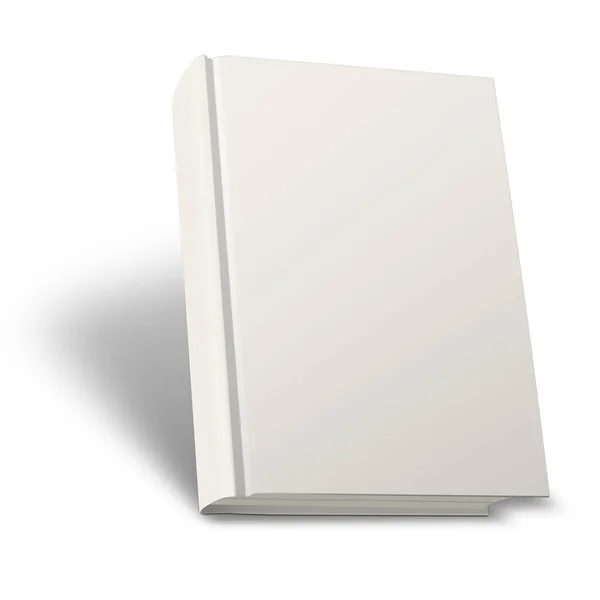 Modello Libro Bianco Vuoto Con Ombra Isolata Bianco Illustrazione Rendering — Foto Stock