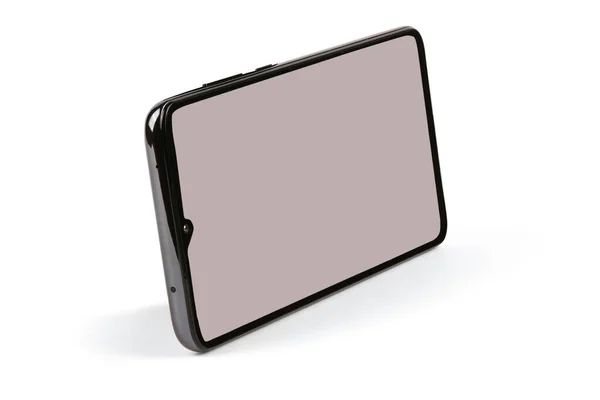 Boş Ekranlı Siyah Cep Telefonları Beyaz Arka Planda Izole Edilmiş — Stok fotoğraf