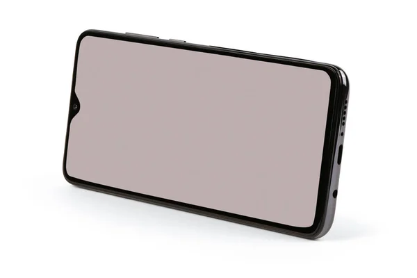 Czarne Smartfony Czystym Ekranem Izolowany Białym Tle Zdjęcie Wysokiej Rozdzielczości — Zdjęcie stockowe