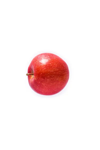 Manzana Roja Madura Aislada Sobre Fondo Blanco —  Fotos de Stock