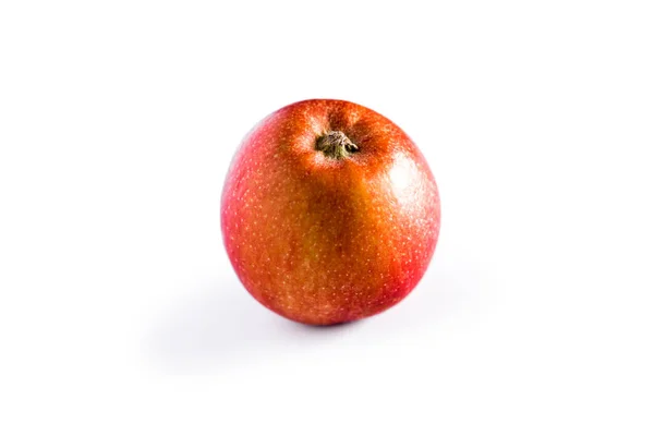 Olgun Kırmızı Elma Beyaz Arkaplanda Izole — Stok fotoğraf