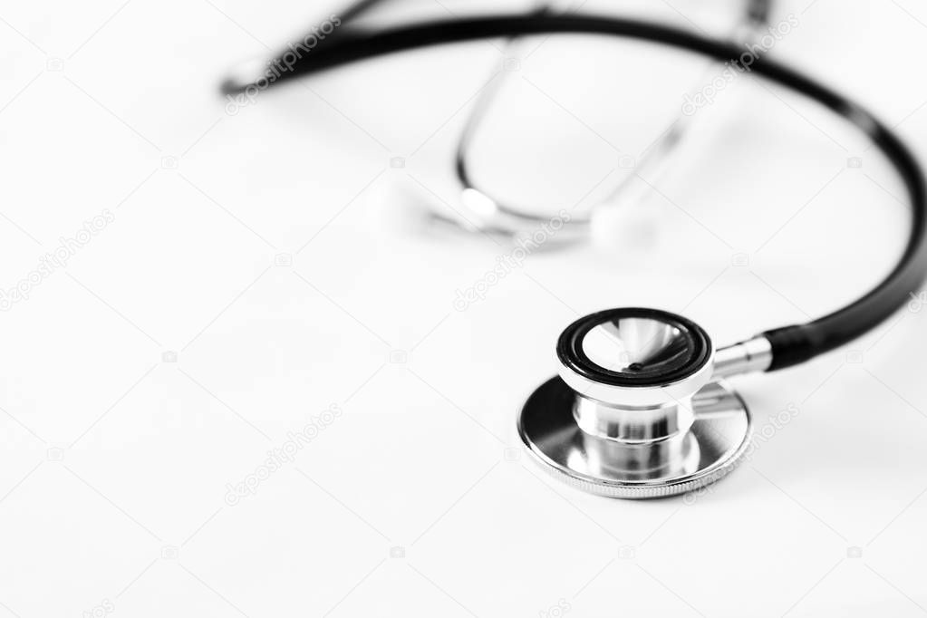 medical stethoscope isolated on white background 