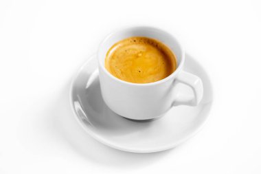 Beyaz bir arka plan üzerinde izole kahve