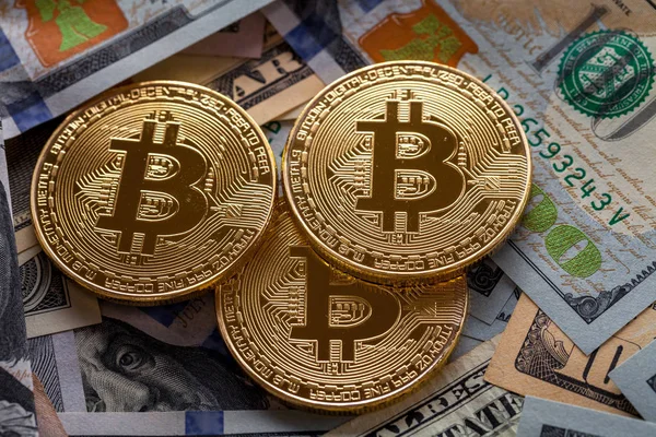 Elektronik kripto para, altın bitcoin dolar 